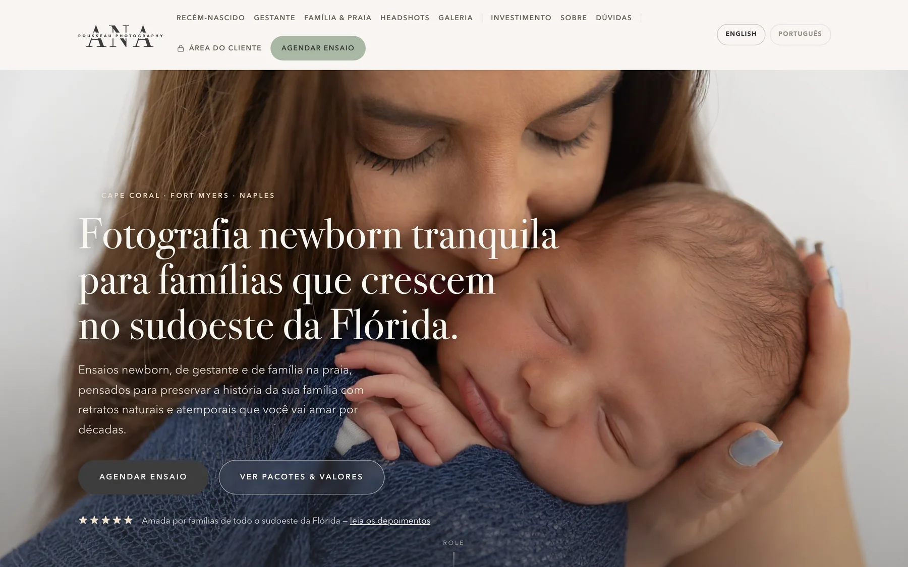 The same site in Portuguese